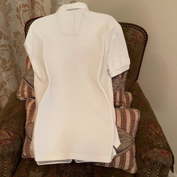Nautica Men White Button Down Cotton Polo Shirt Size Large #67835 - Picture 3 of 7